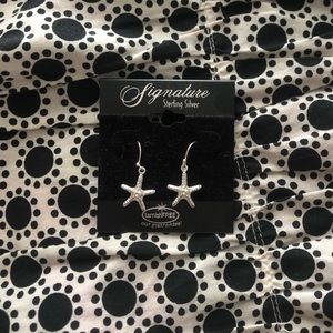Sterling silver starfish earrings